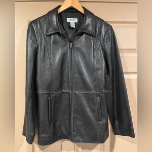 Alfani Black Leather Jacket